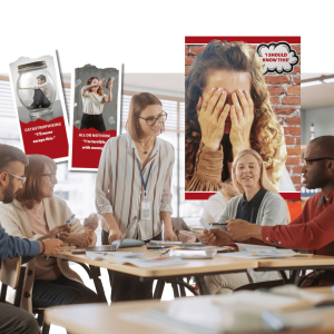 Financial counselor discussing self-worth and debt management with diverse group of employees during workplace wellbeing session